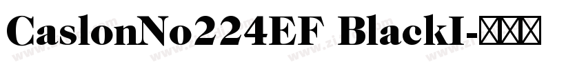 CaslonNo224EF BlackI字体转换